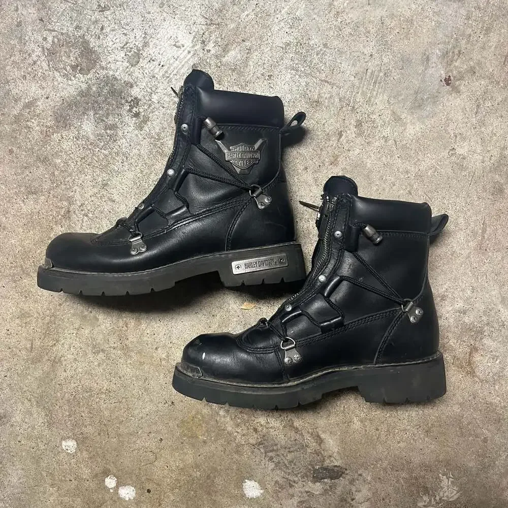 Harley-Davidson Men's Brake Light D91680 Black Leather Motorcycle Riding Boots